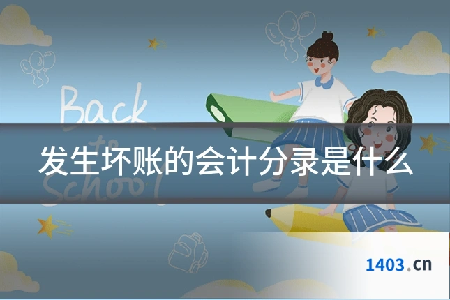 发生坏账的会计分录是什么