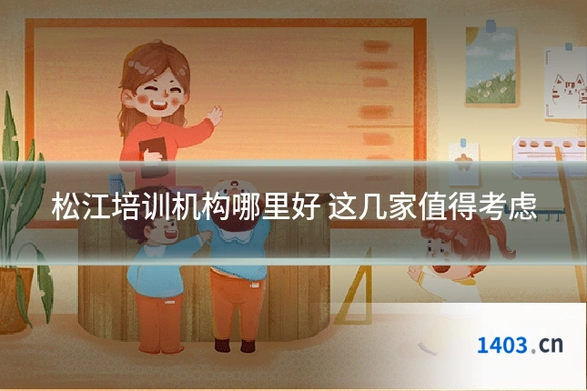 松江培训机构哪里好 这几家值得考虑