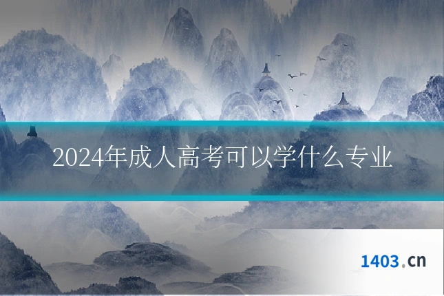 2024年成人高考可以学什么专业