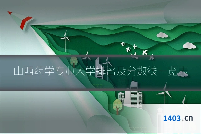 山西药学专业大学排名及分数线一览表