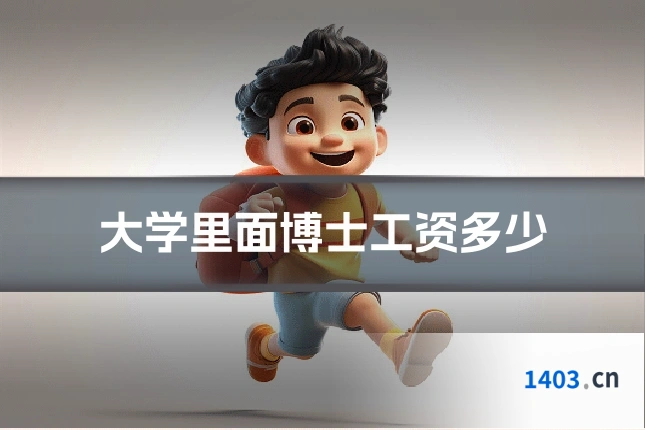大学里面博士工资多少
