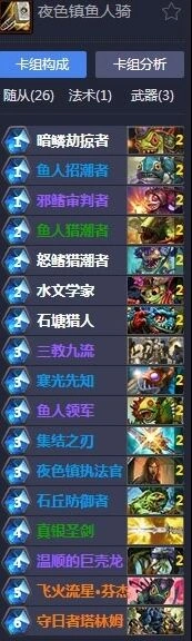 炉石传说夜色镇鱼人骑卡组完整攻略