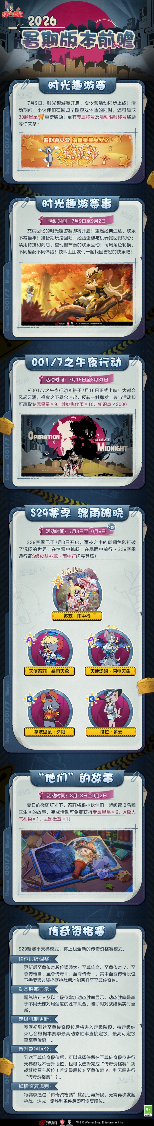 猫和老鼠2026年暑期版本新皮肤介绍