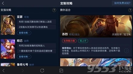 王者荣耀定制攻略功能位置说明