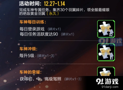 黄金羽翼碎片怎么速刷QQ飞车手游