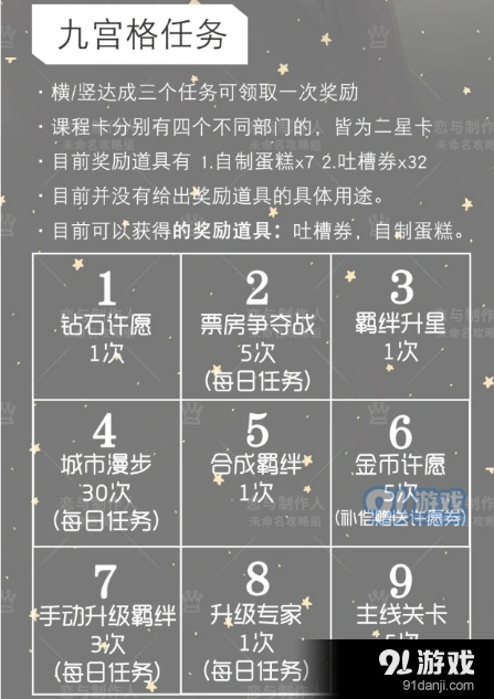 恋与制作人李泽言九宫格通关攻略