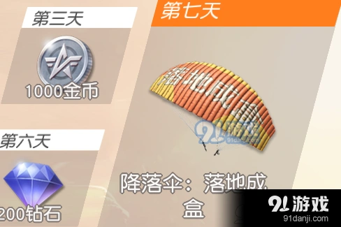 荒野行动签到7天没收到降落伞处理