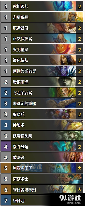 炉石传说快攻骑卡组构建思路