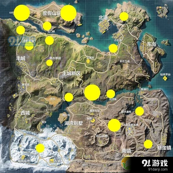 荒野行动中级资源点推荐