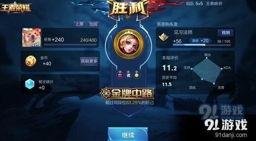 王者荣耀金牌获得技巧分享