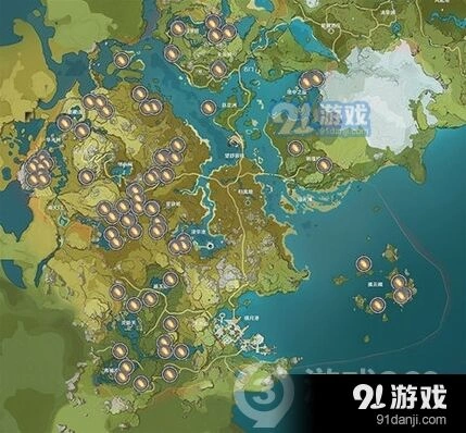 原神蒙德特产采集方法 详细路线图分享