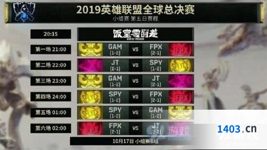 10月17日FPX公布首发阵容 B组晋级关键战