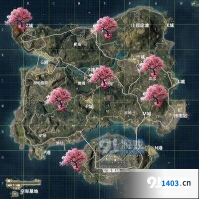 和平精英祈愿树位置分布图