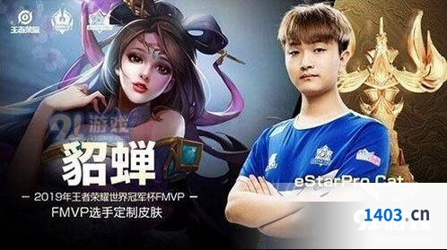 王者荣耀貂蝉新皮肤世冠fmvp