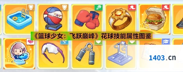 《篮球少女：飞跃巅峰》花球技能属性图鉴